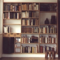 Douglas Fir bookcase which included three small drawers