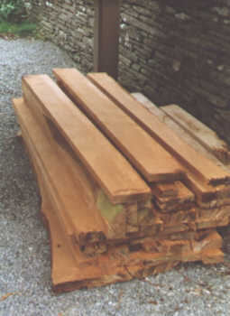 Stack of Oak planks