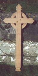 Oak Church Cross - fitted to the gable of a Lich Gate in Ceredigion